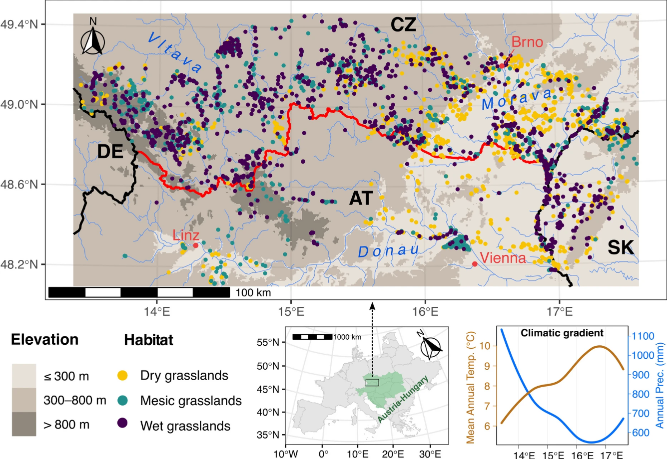 Článek v Landscape Ecology o vlivu využívání krajiny 19. století na současnou vegetaci trávníků